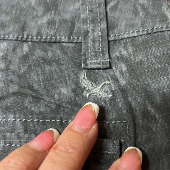 Eddie Bauer Women's Dark Smoke Mid Waisted Slightly Curvy Gray Shorts - Picture 8 of 16